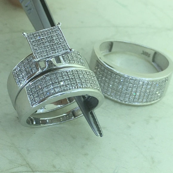 Jewelry - 2.0 CT Diamond Engagement Bridal 10 White Gold Set